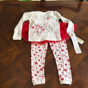 Festive Red and White Kids Pajamas by Carter’s 3 piece set NWT
